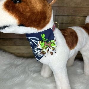 Seattle Seahawks Dog Bandana Slide-On Handmade New Small